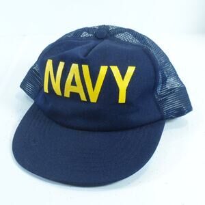 Vintage US Navy Snapback Hat Cap OSFA Made In USA Broadway Sporting Goods